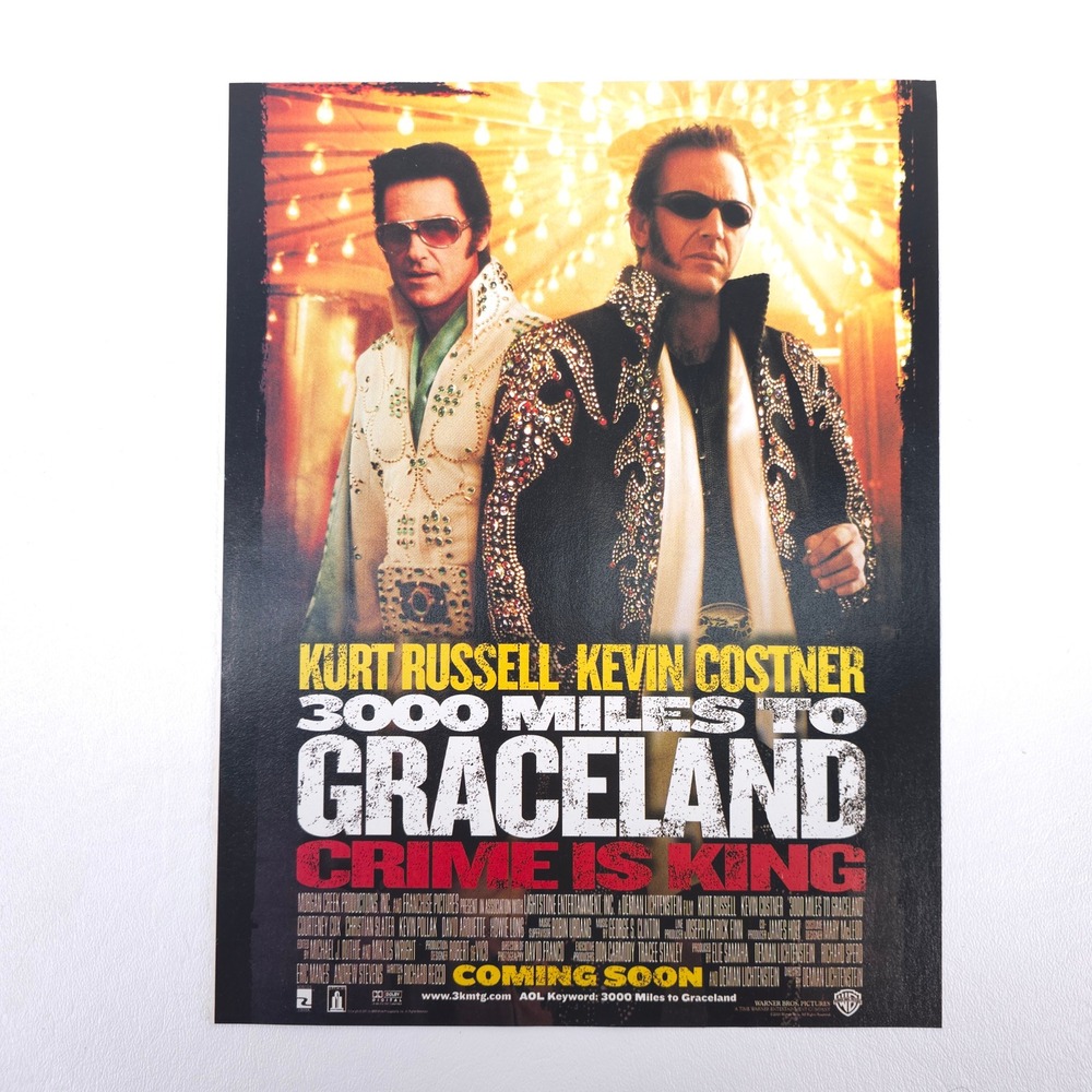 3000 Miles to Graceland Movie Print Ad Kurt Russell Kevin Costner Crime Film